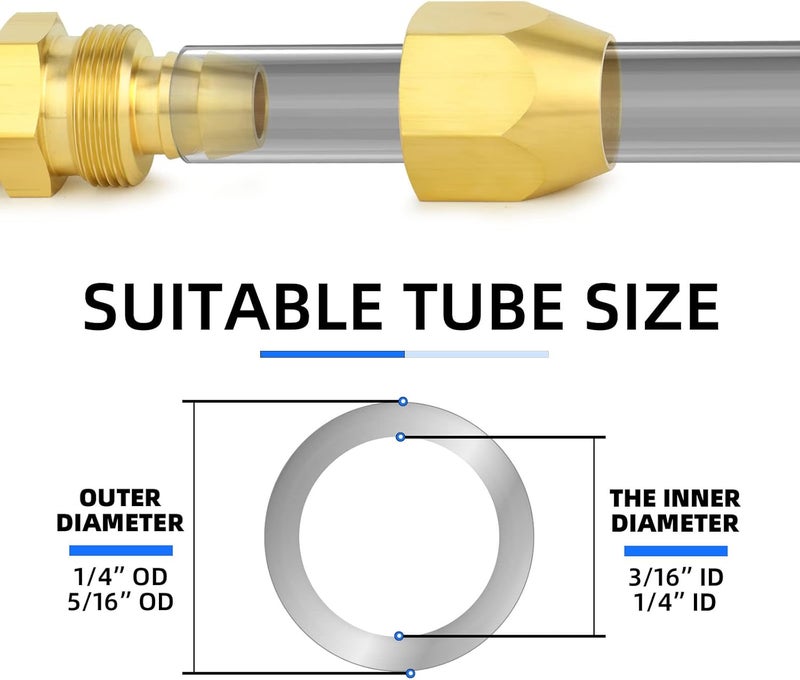 ChillWaves Brass Pneumatics Reusable Fitting - 1/4" ID Hose Splicer x 1/4" ID Hose (1/4" Barb) Repair Fitting (5-PACK) - Image 3